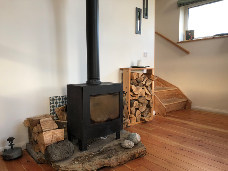 cosy wood-burner Hebrides